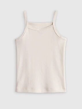 QUINCE 100% Pack Of 3 Organic Cotton Cami Size 6 Cream 8265